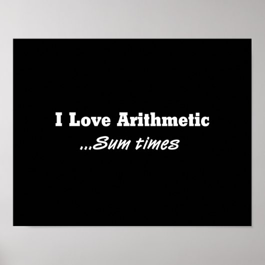 Ik hou van Arithmetic Sum Times Poster (Voorkant)
