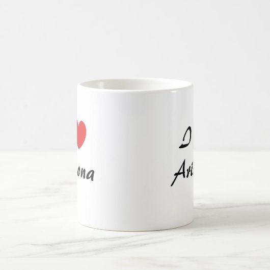 Ik hou van Arizona Heart Typography Coffee Mok (Center)