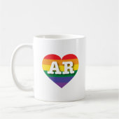 Ik hou van Arkansas Rainbow Heart Koffiemok (Links)
