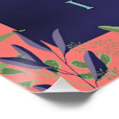 Ik hou van Arkansas, waterverf bloemen, Perfect Poster (Hoek)