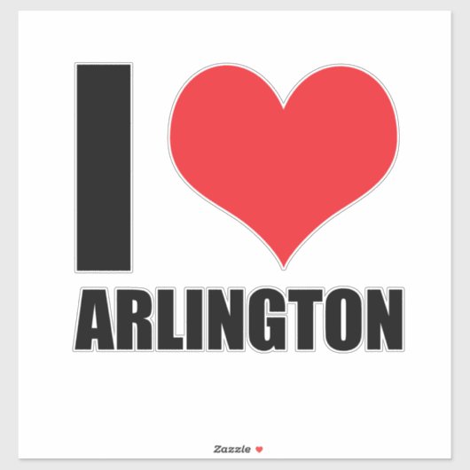 Ik hou van Arlington Sticker (Vel)