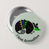 Ik hou van ARMADILLOS - Brazilië - Natuur - wildli Ronde Button 7,6 Cm (Voorkant /achterkant)