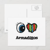 Ik hou van Armadillos Briefkaart (Voorkant / Achterkant)