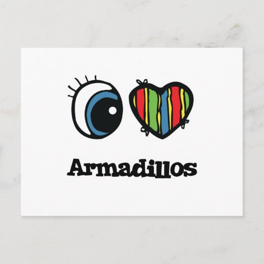 Ik hou van Armadillos Briefkaart (Voorkant)