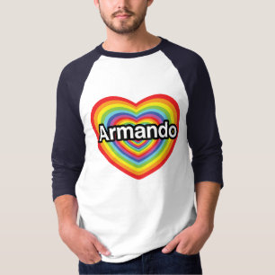 Ik hou van Armando, regenbooghart T-shirt