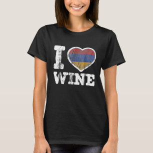 Ik hou van Armeense wijn Armenië Hart Vlag T-shirt