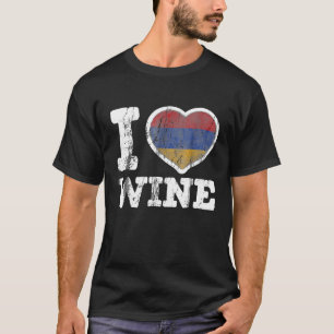 Ik hou van Armeense wijn Armenië Hart Vlag T-shirt
