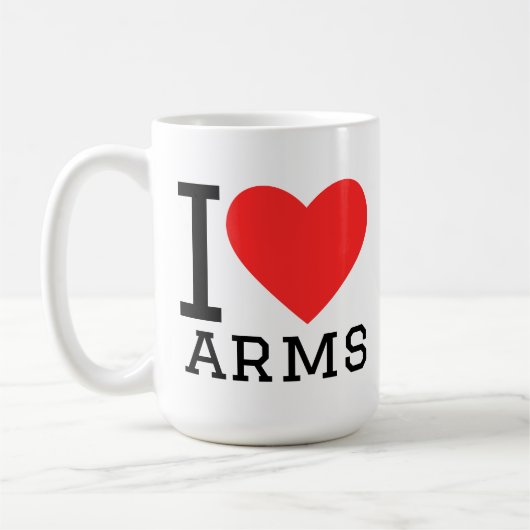 Ik hou van armen koffiemok (Links)