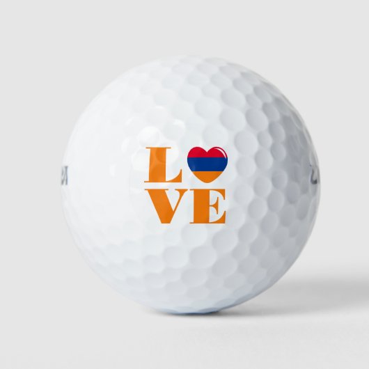 Ik hou van Armenië Golfballen (Voorkant)