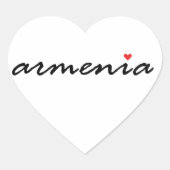 Ik hou van Armenië Hart Sticker (Voorkant)