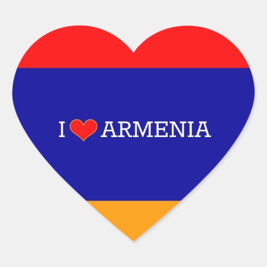 Ik hou van Armenië Hart Sticker (Voorkant)