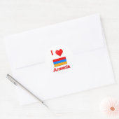 Ik hou van Armenië Ronde Sticker (Envelop)