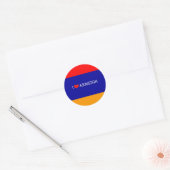 Ik hou van Armenië Ronde Sticker (Envelop)