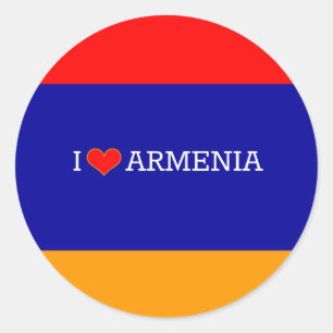 Ik hou van Armenië Ronde Sticker