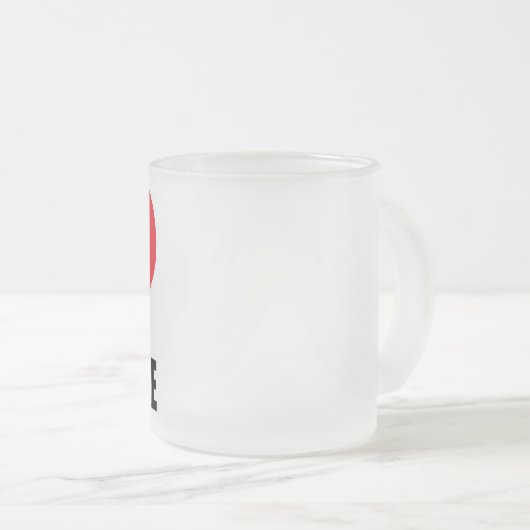 Ik hou van Armidale Matglas Koffiemok (Voorkant rechts)