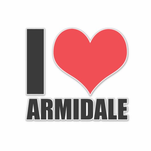 Ik hou van Armidale Sticker (Voorkant)
