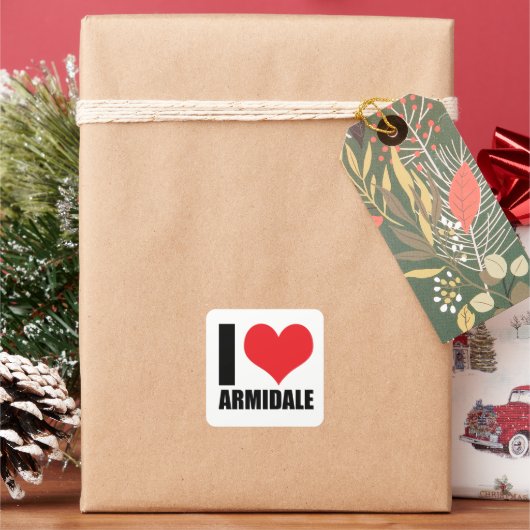 Ik hou van Armidale Vierkante Sticker (Feestdagen)