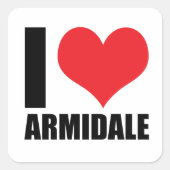 Ik hou van Armidale Vierkante Sticker (Voorkant)
