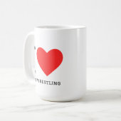 Ik hou van armworstelen koffiemok (Voorkant links)