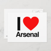 ik hou van arsenaal briefkaart (Voorkant / Achterkant)
