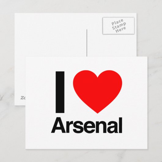 ik hou van arsenaal briefkaart (Voorkant / Achterkant)