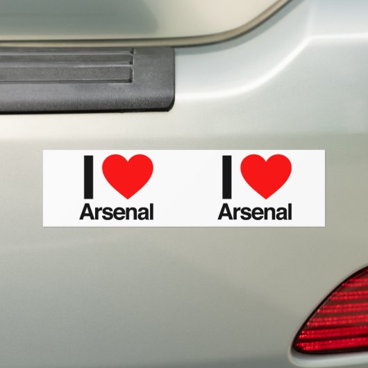 ik hou van arsenaal bumpersticker (Op auto)