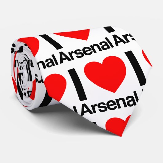 ik hou van arsenaal stropdas (Opgerold)