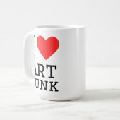 Ik hou van art punk vierkante sticker koffiemok (Voorkant links)