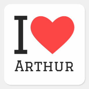 Ik hou van arthur vierkante sticker