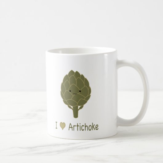 Ik hou van artisjokken koffiemok (Rechts)