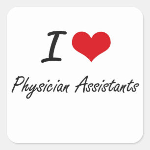 Ik hou van Artsenassistenten Vierkante Sticker