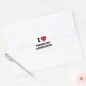 Ik hou van Artsenassistenten Vierkante Sticker (Envelop)