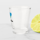 Ik hou van (Aruba Hart Vlag) Persoonlijk  Shot Glas (Rechts)