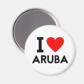 Ik hou van Aruba, land natie hartsymbool tekst Magneet (Voorkant / Achterkant)
