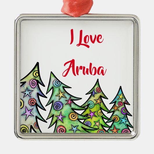 Ik hou van Aruba vakantie Ornament (Voorkant)