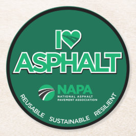 Ik hou van asfalt bar-stijl papier Onderzetters