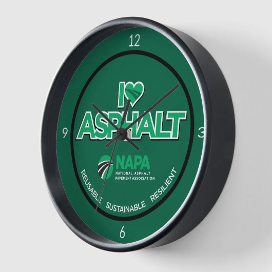 Ik hou van asfalt wandklok (Hoek)