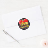 Ik hou van asfaltbestratingsmachines Kinder Sticke Ronde Sticker (Envelop)