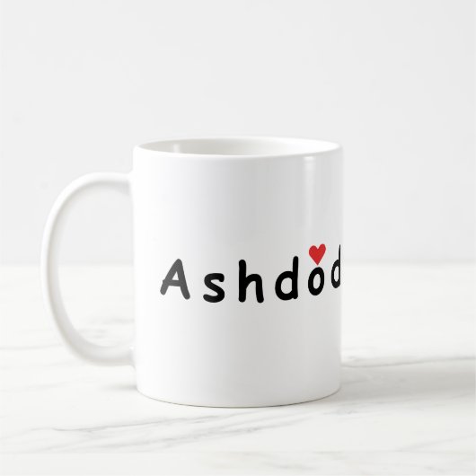 Ik hou van Ashdod Israel Koffiemok (Links)