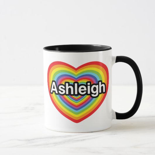 Ik hou van Ashleigh, regenbooghart Mok (Rechts)