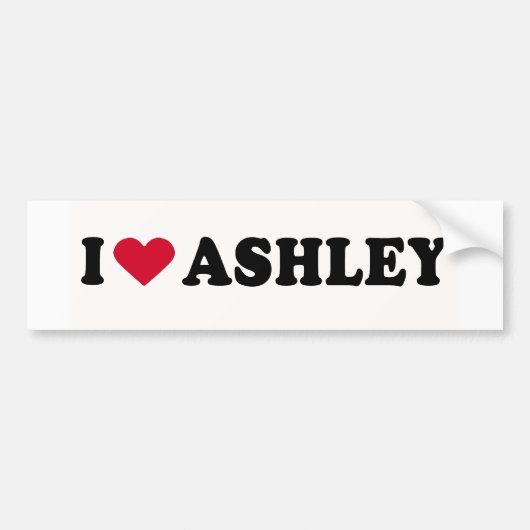 IK HOU VAN ASHLEY BUMPERSTICKER (Voorkant)