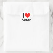 ik hou van ashlynn hart sticker (Tas)