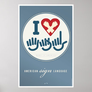 Ik hou van ASL. Poster