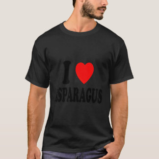 Ik hou van asperges veganistische vegetarische fav t-shirt