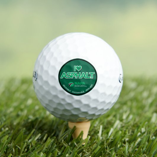 Ik hou van Asphalt Golf Balls Golfballen (Insitu Shirt)