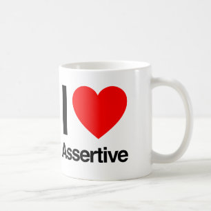 Ik hou van assertief koffiemok