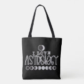 Ik hou van Astrology Sun & Moon Phases Tote Bag (Achterkant)