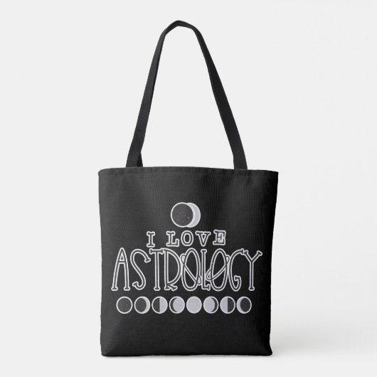 Ik hou van Astrology Sun & Moon Phases Tote Bag (Achterkant)