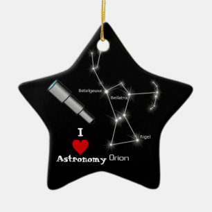 Ik hou van astronomie keramisch ornament