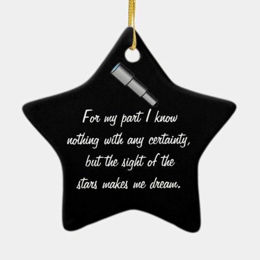 Ik hou van astronomie keramisch ornament (Achterkant)